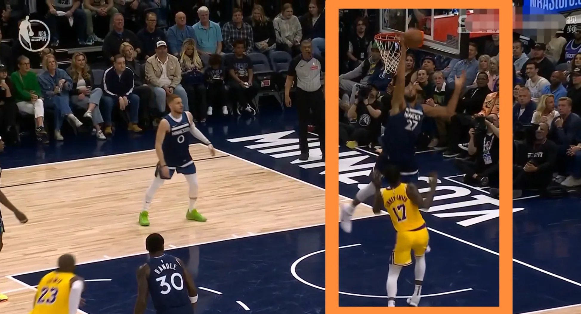 魔术险胜加拿大男篮，戈贝尔统治全场